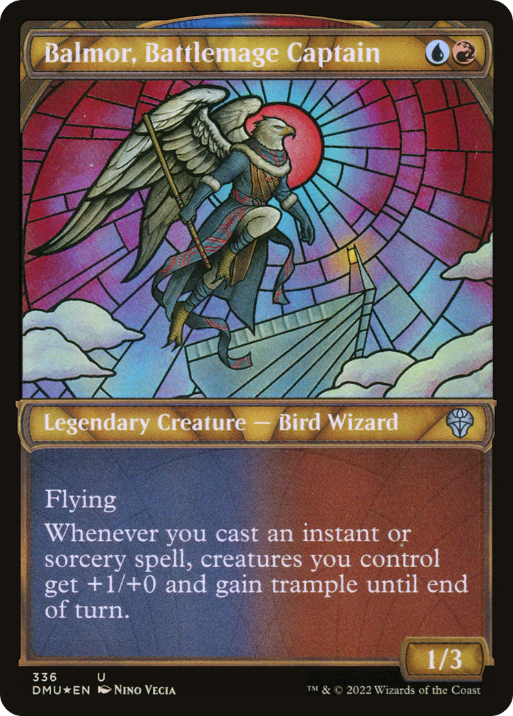 Balmor, Battlemage Captain - Uncommon Legendary Creature — Bird Wizard card from Dominaria United