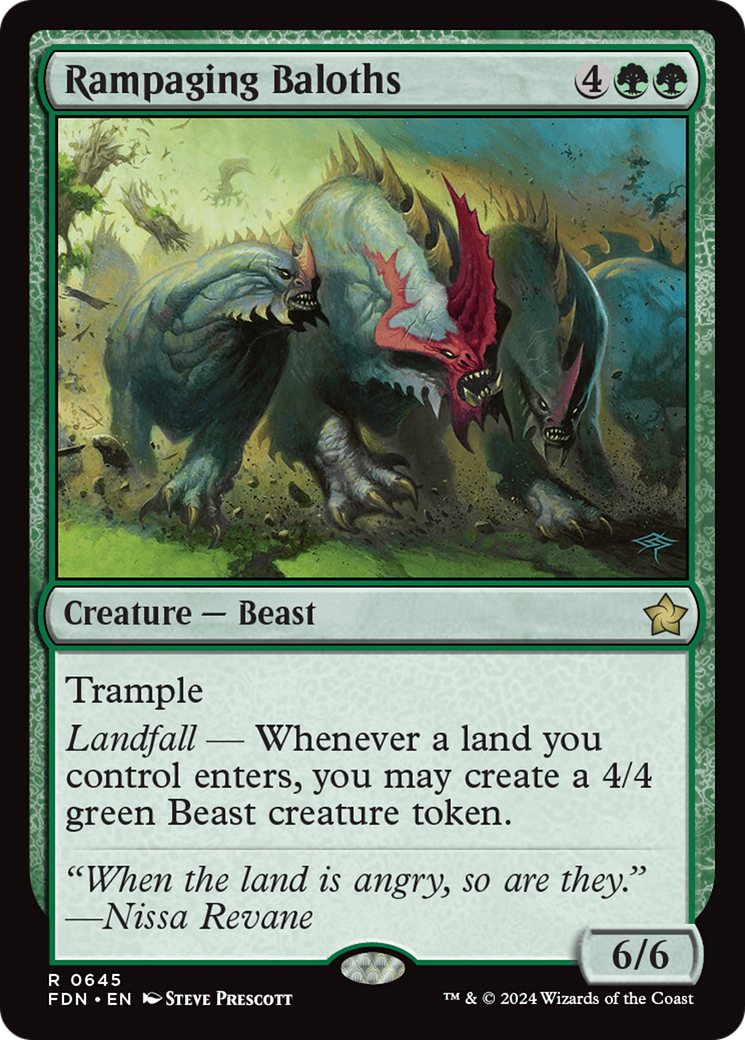 Rampaging Baloths - Rare Creature — Beast card from Foundations
