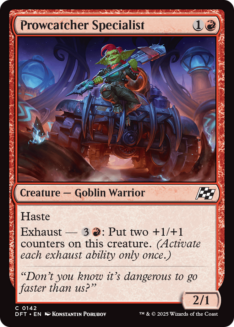 Prowcatcher Specialist - Common Creature — Goblin Warrior card from Aetherdrift
