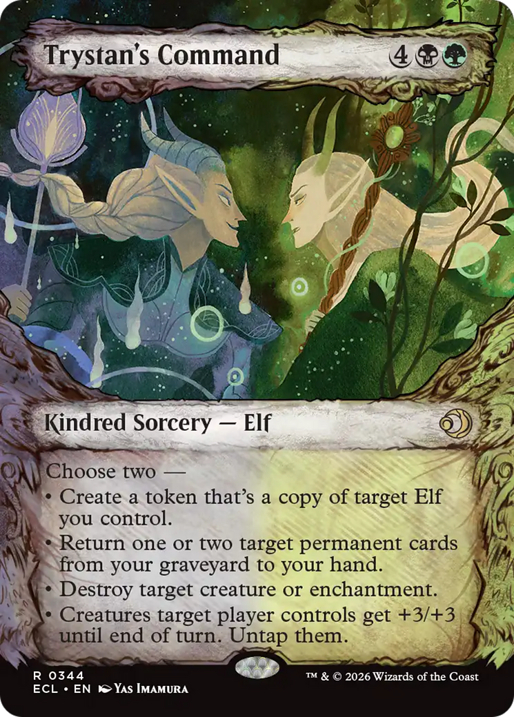 Trystan's Command - Rare Kindred Sorcery — Elf card from Lorwyn Eclipsed