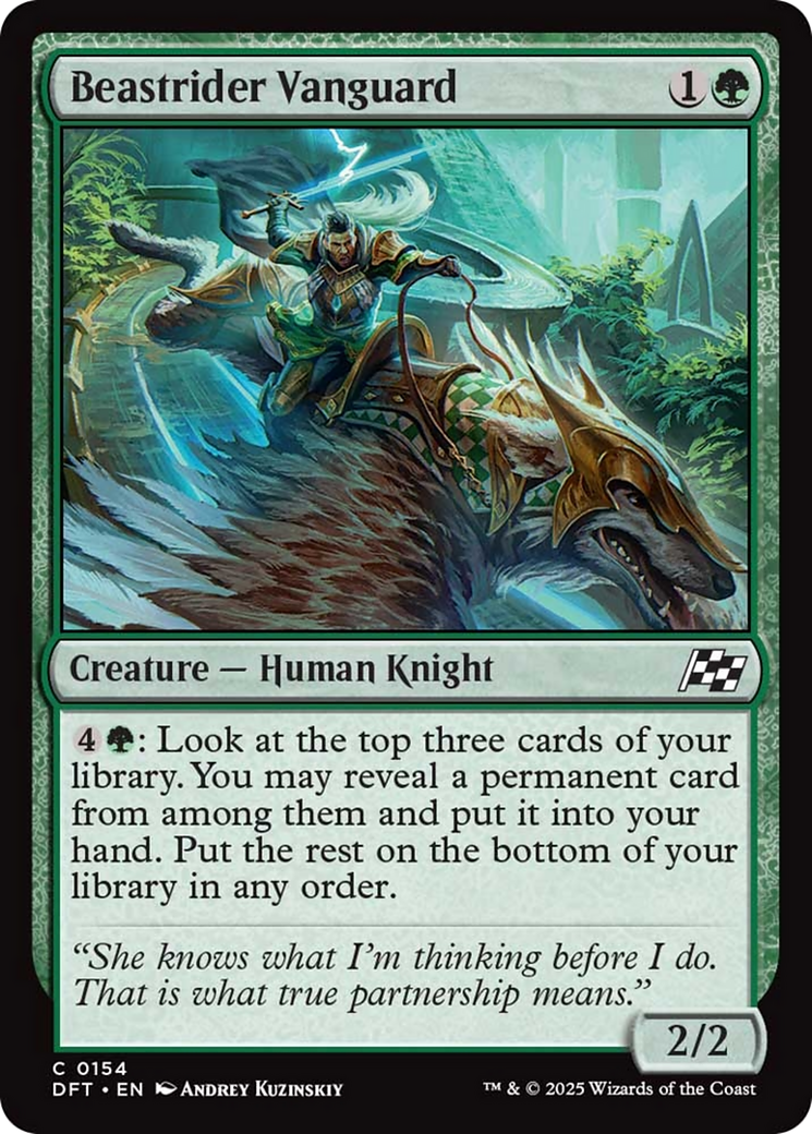 Beastrider Vanguard - Common Creature — Human Knight card from Aetherdrift
