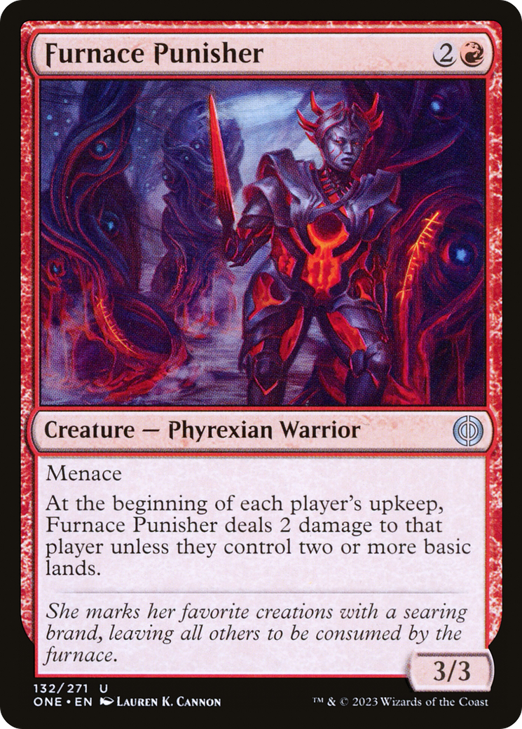 Furnace Punisher - Uncommon Creature — Phyrexian Warrior card from Phyrexia: All Will Be One