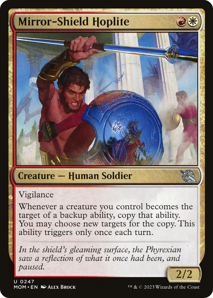 Mirror-Shield Hoplite - Uncommon Creature — Human Soldier card from March of the Machine