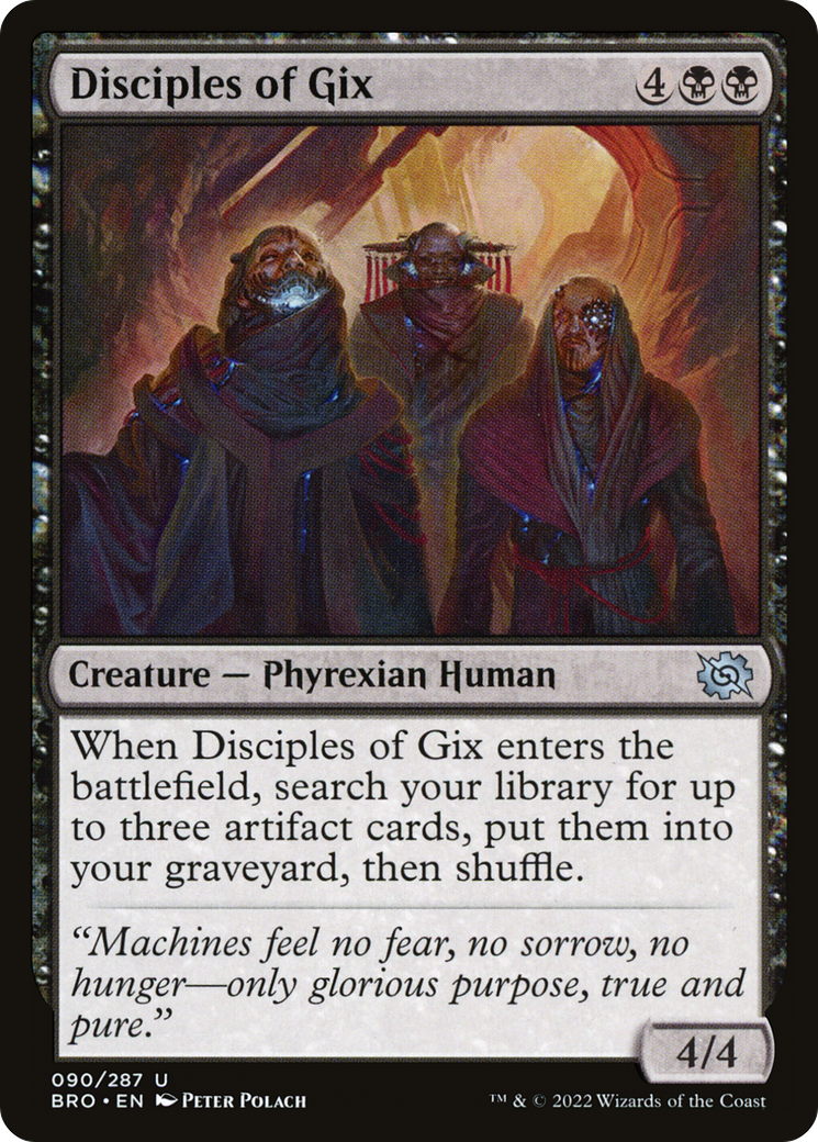 Disciples of Gix - Uncommon Creature — Phyrexian Human card from The Brothers' War