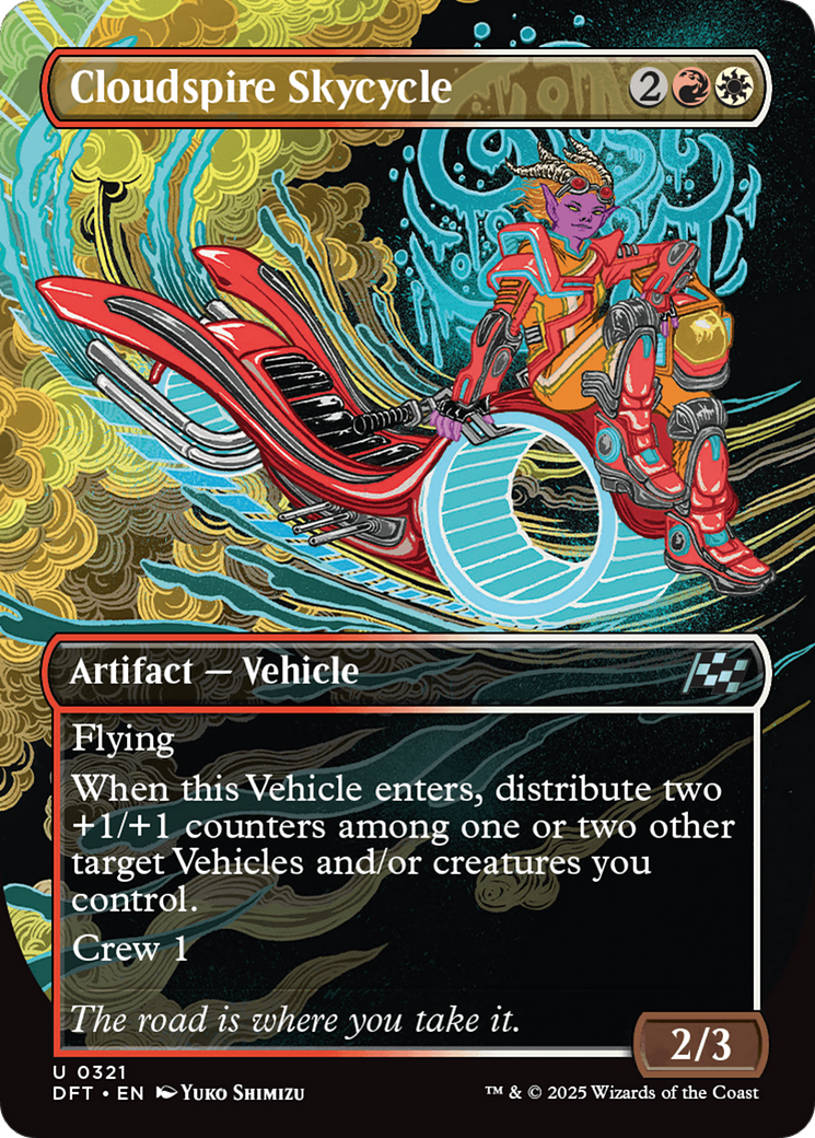 Cloudspire Skycycle - Uncommon Artifact — Vehicle card from Aetherdrift