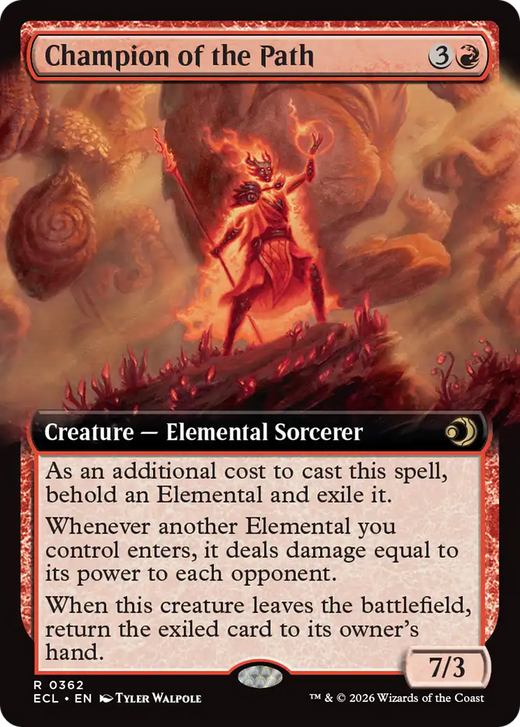 Champion of the Path - Rare Creature — Elemental Sorcerer card from Lorwyn Eclipsed