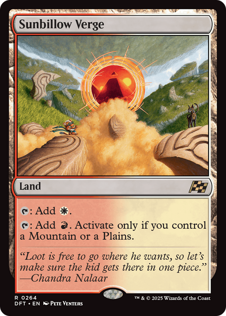Sunbillow Verge - Rare Land card from Aetherdrift