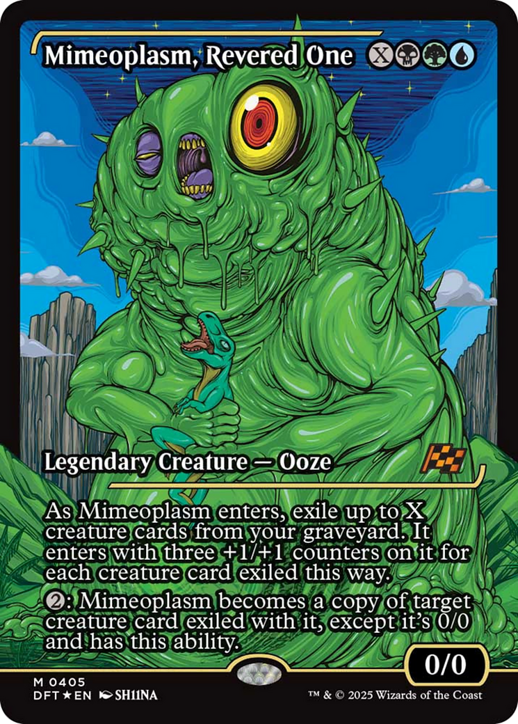 Mimeoplasm, Revered One - Mythic Legendary Creature — Ooze card from Aetherdrift