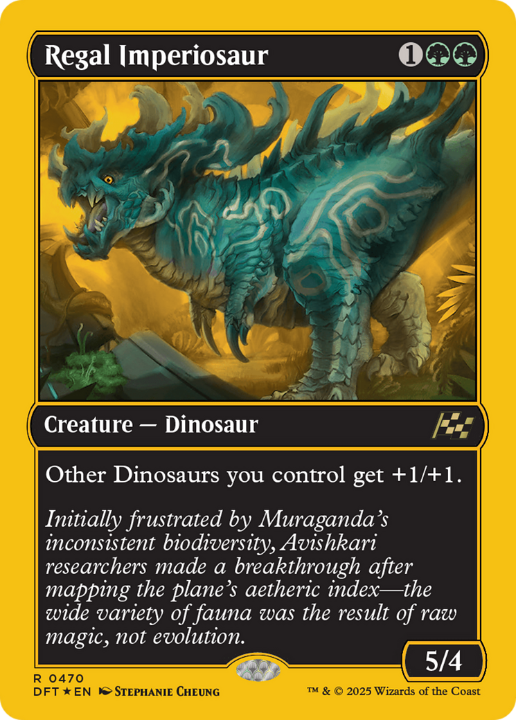 Regal Imperiosaur - Rare Creature — Dinosaur card from Aetherdrift