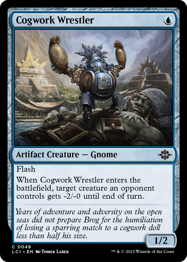 Cogwork Wrestler - Common Artifact Creature — Gnome card from The Lost Caverns of Ixalan
