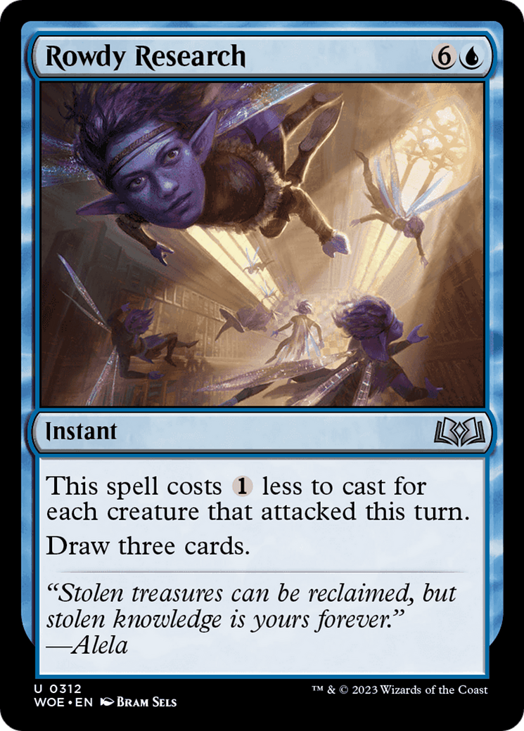 Rowdy Research - Uncommon Instant card from Wilds of Eldraine