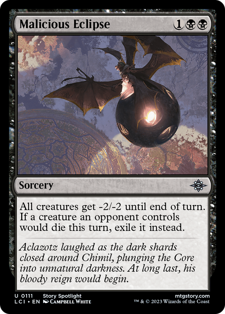 Malicious Eclipse - Uncommon Sorcery card from The Lost Caverns of Ixalan