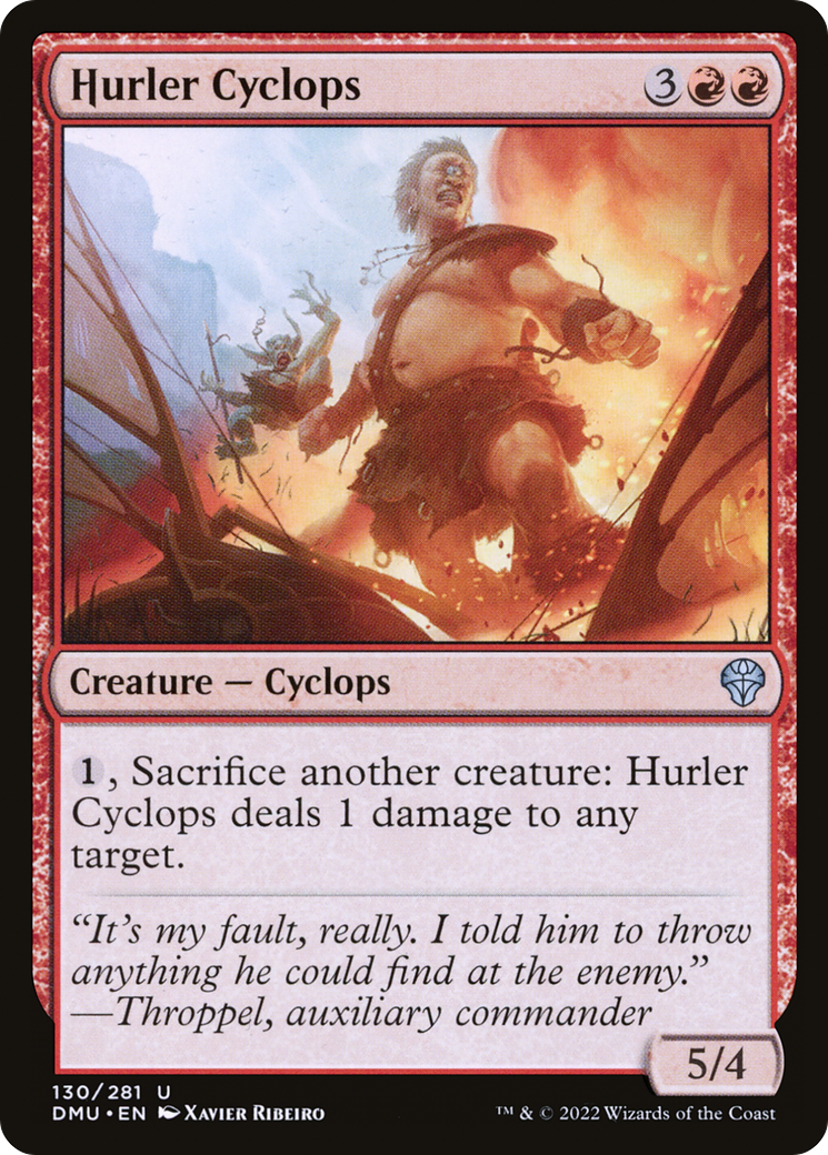 Hurler Cyclops - Uncommon Creature — Cyclops card from Dominaria United