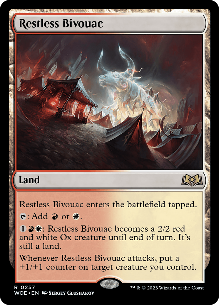 Restless Bivouac - Rare Land card from Wilds of Eldraine
