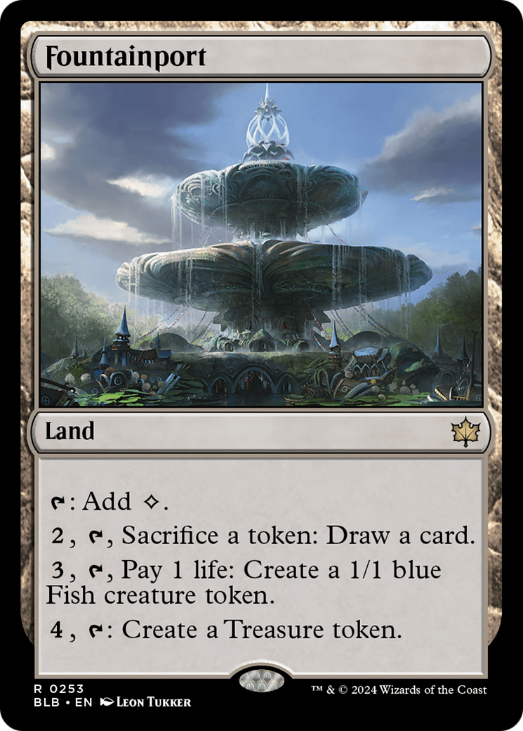 Fountainport - Rare Land card from Bloomburrow