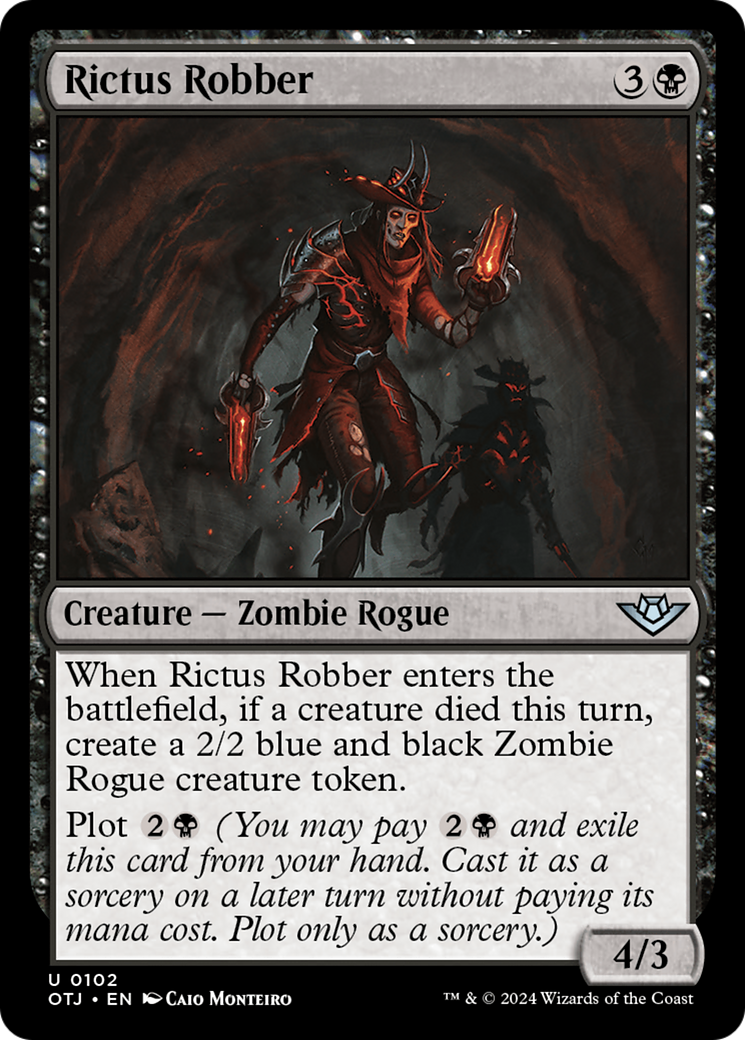 Rictus Robber - Uncommon Creature — Zombie Rogue card from Outlaws of Thunder Junction