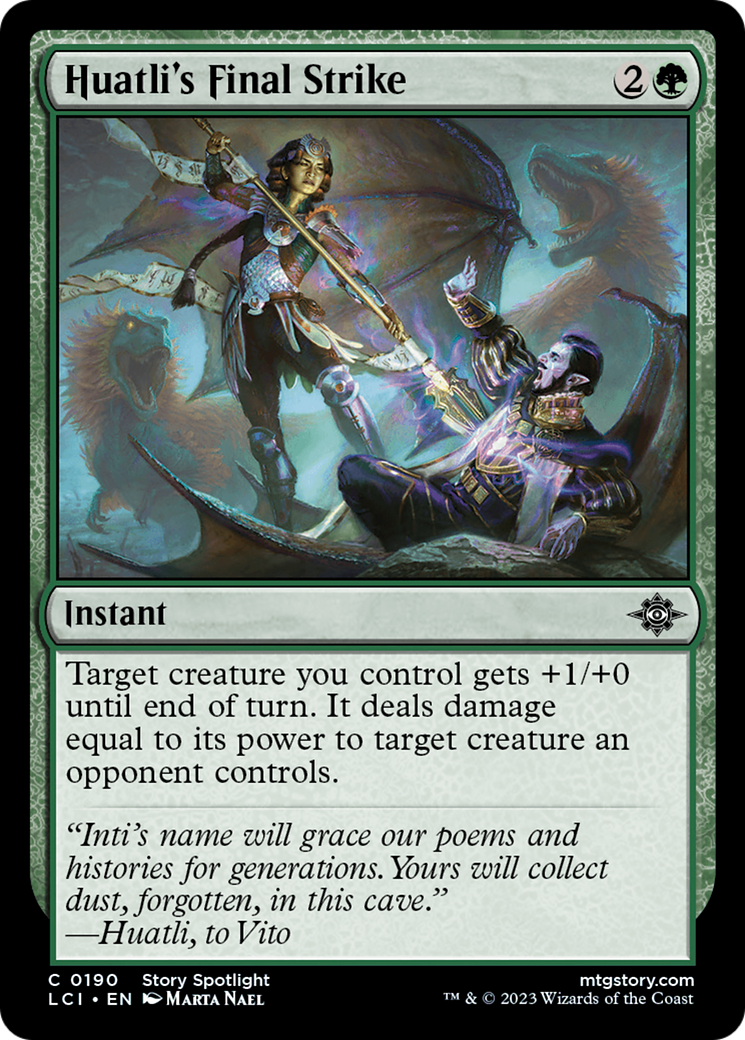 Huatli's Final Strike - Common Instant card from The Lost Caverns of Ixalan