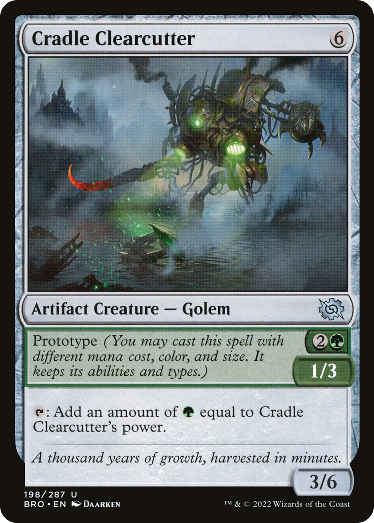 Cradle Clearcutter - Uncommon Artifact Creature — Golem card from The Brothers' War