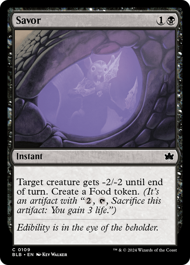 Savor - Common Instant card from Bloomburrow
