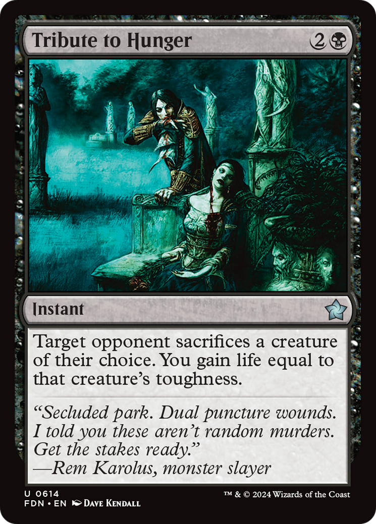 Tribute to Hunger - Uncommon Instant card from Foundations