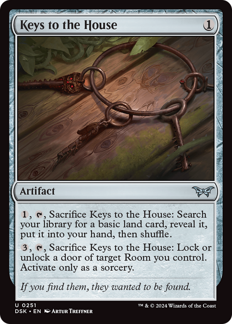 Keys to the House - Uncommon Artifact card from Duskmourn: House of Horror