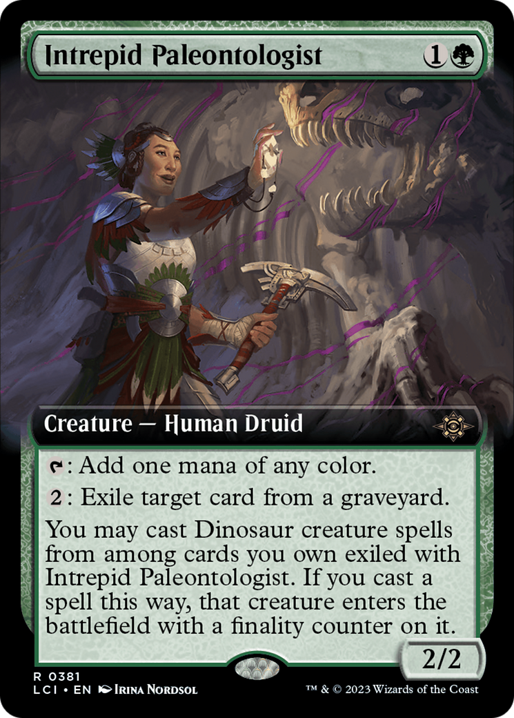 Intrepid Paleontologist - Rare Creature — Human Druid card from The Lost Caverns of Ixalan