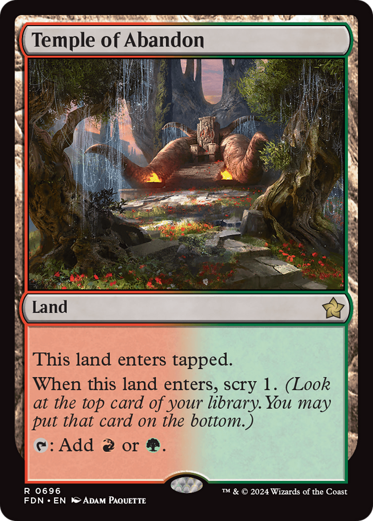 Temple of Abandon - Rare Land card from Foundations