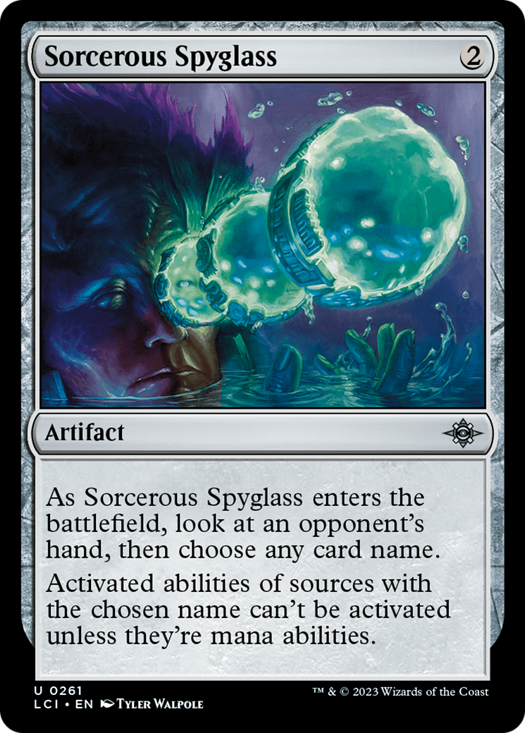 Sorcerous Spyglass - Uncommon Artifact card from The Lost Caverns of Ixalan