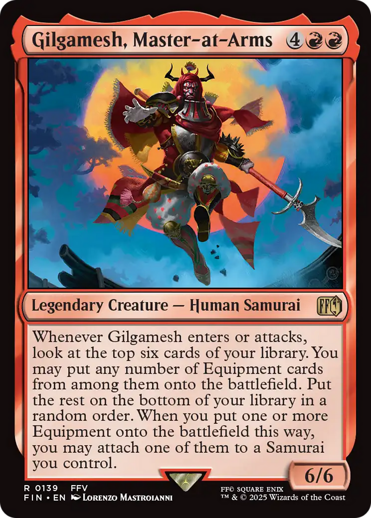 Gilgamesh, Master-at-Arms - Rare Legendary Creature — Human Samurai card from Final Fantasy