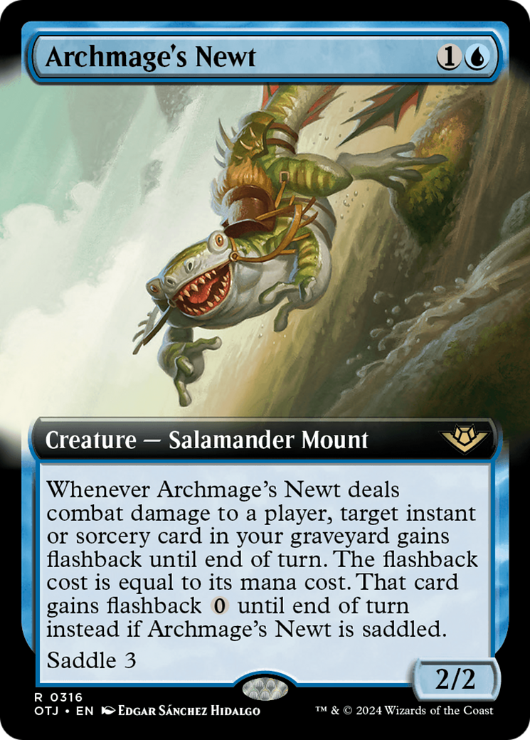 Archmage's Newt - Rare Creature — Salamander Mount card from Outlaws of Thunder Junction