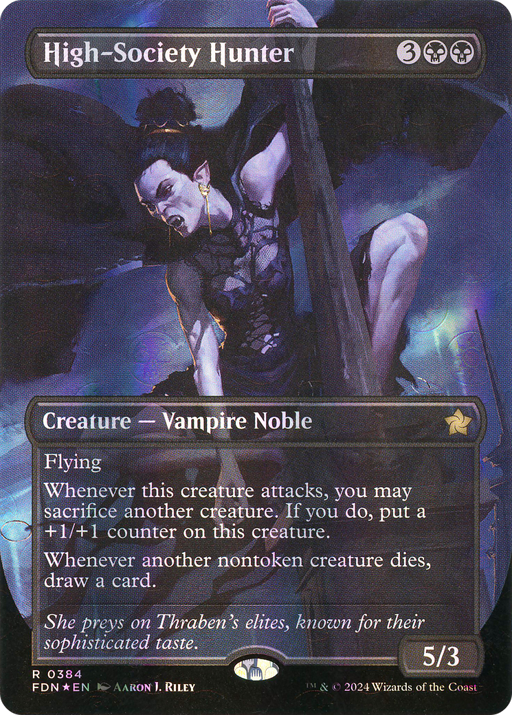High-Society Hunter - Rare Creature — Vampire Noble card from Foundations