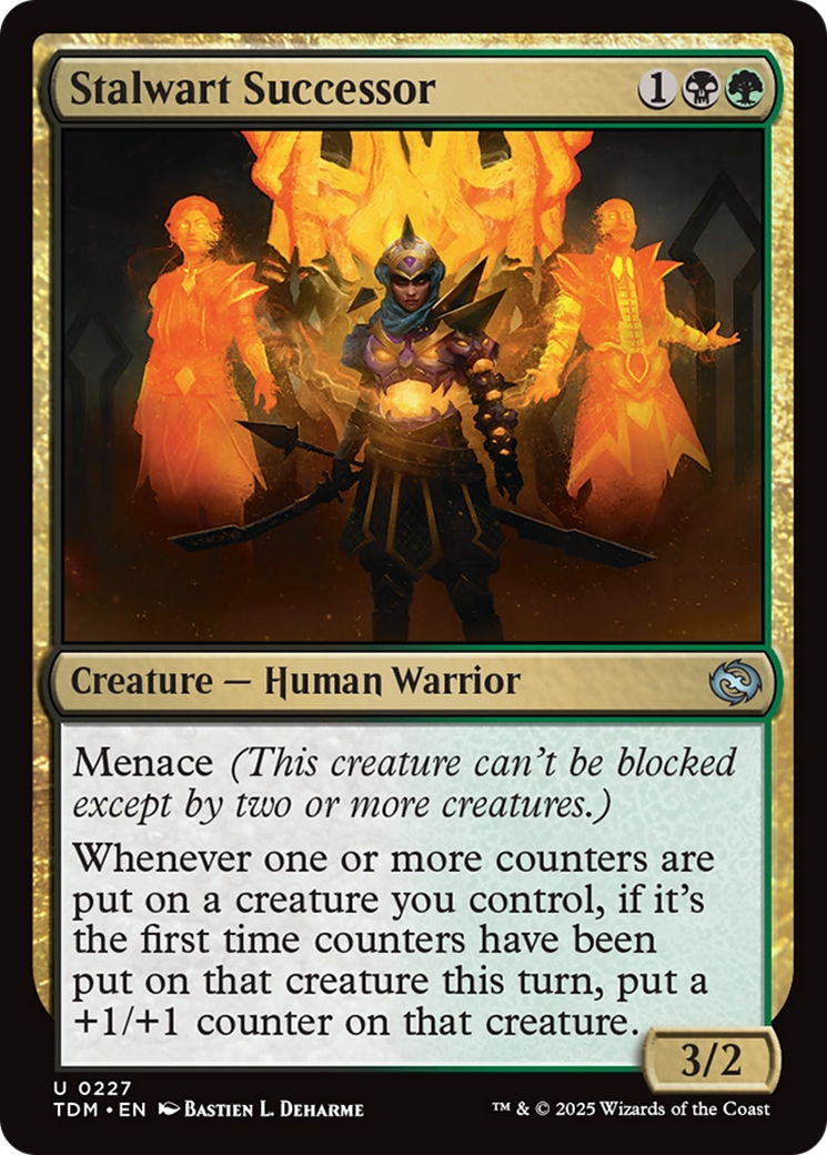 Stalwart Successor - Uncommon Creature — Human Warrior card from Tarkir: Dragonstorm