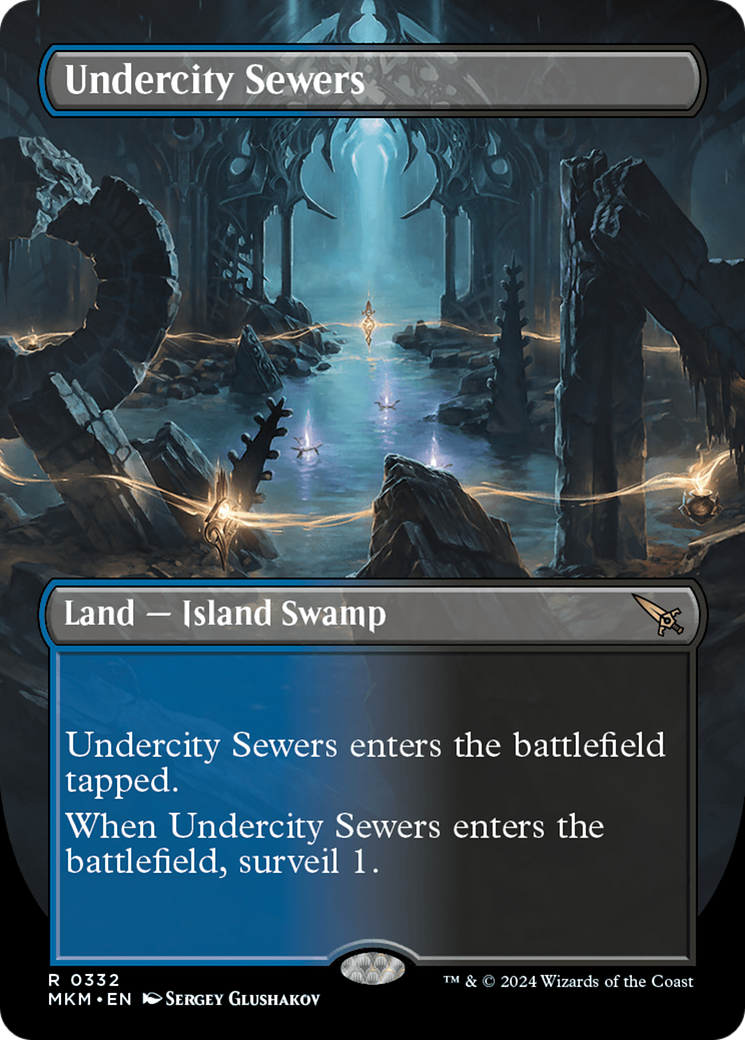 Undercity Sewers - Rare Land — Island Swamp card from Murders at Karlov Manor
