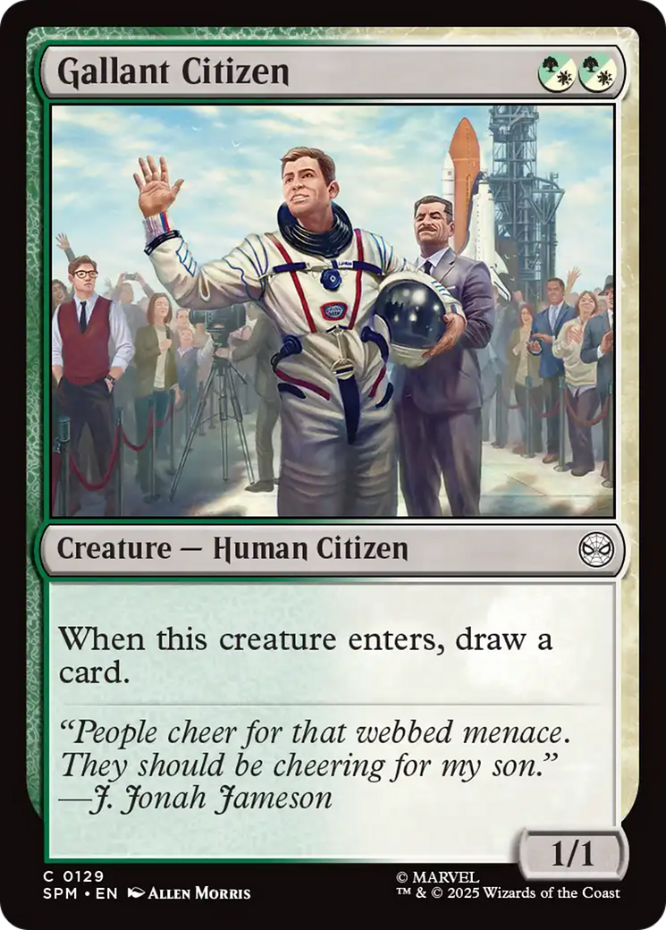 Gallant Citizen - Common Creature — Human Citizen card from Marvel's Spider-Man