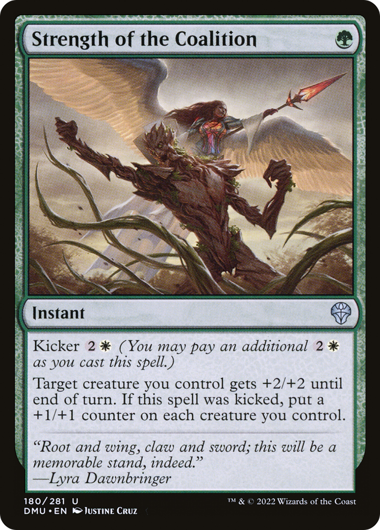 Strength of the Coalition - Uncommon Instant card from Dominaria United
