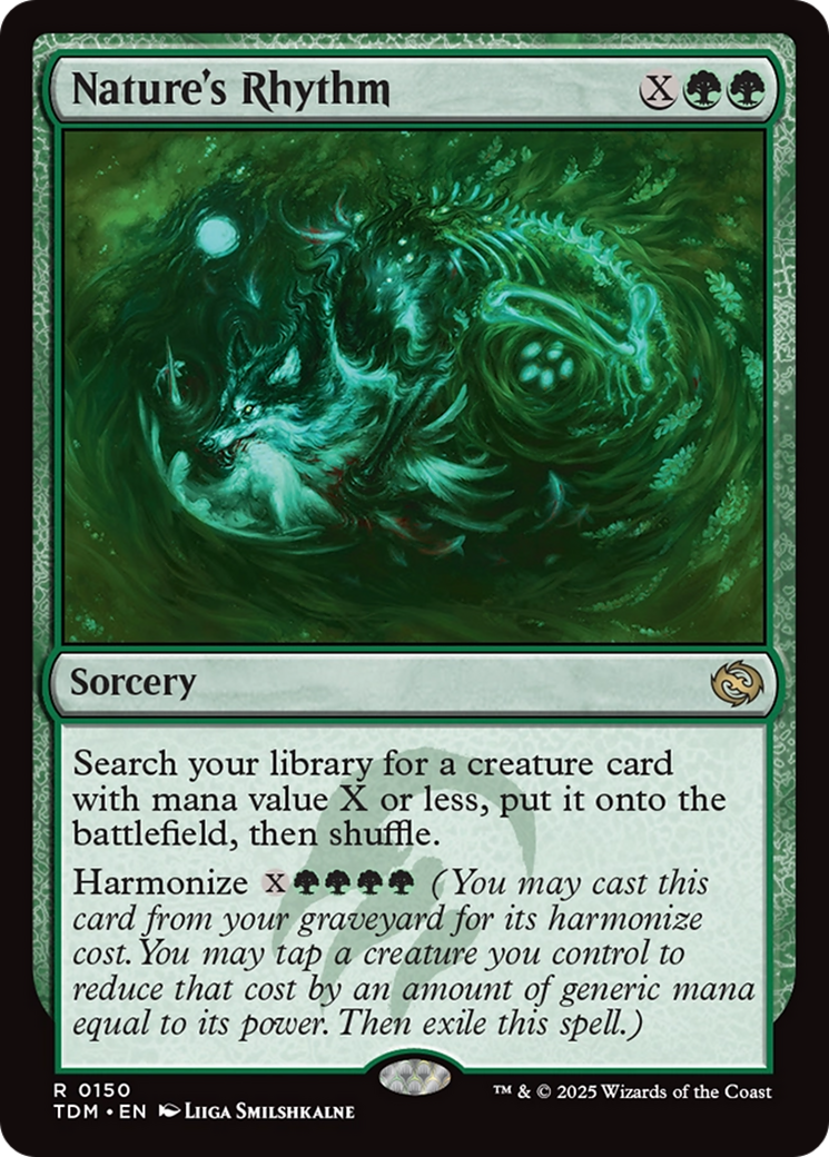 Nature's Rhythm - Rare Sorcery card from Tarkir: Dragonstorm