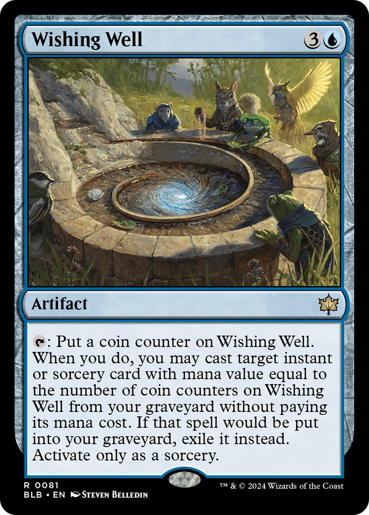 Wishing Well - Rare Artifact card from Bloomburrow