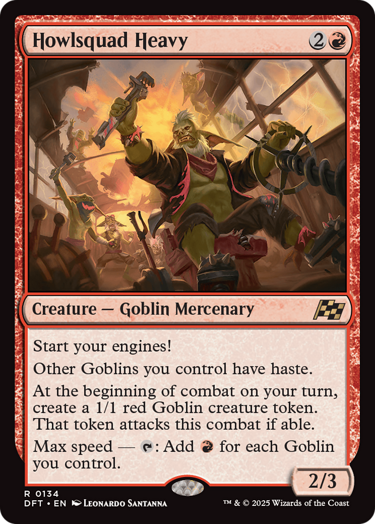 Howlsquad Heavy - Rare Creature — Goblin Mercenary card from Aetherdrift