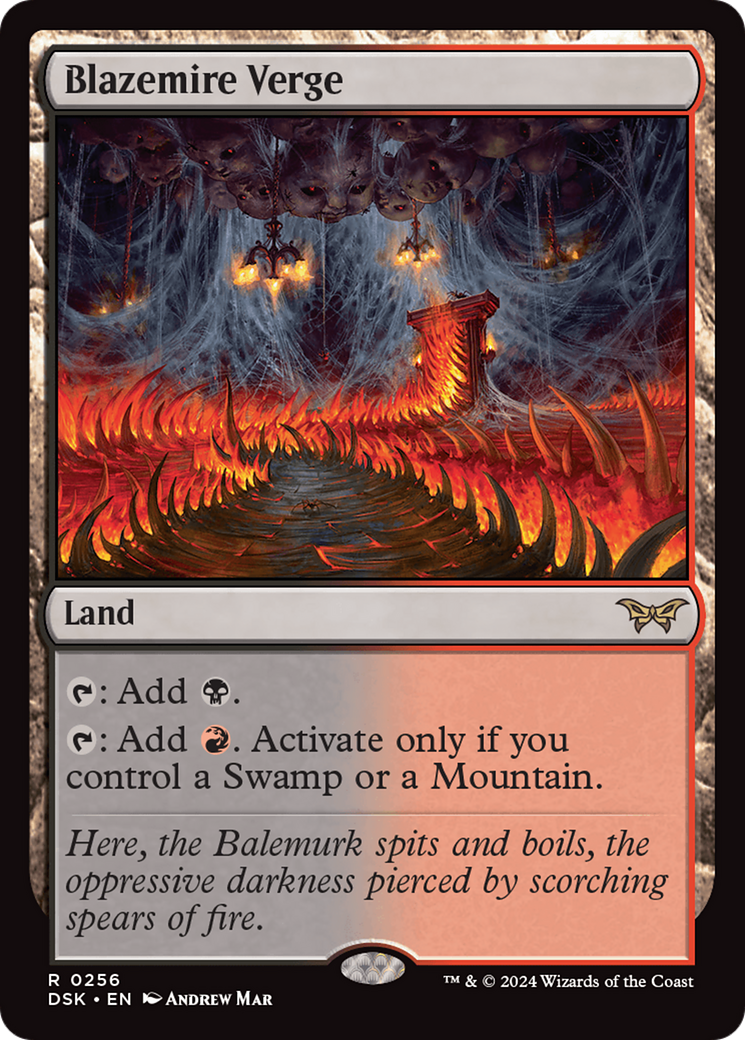 Blazemire Verge - Rare Land card from Duskmourn: House of Horror