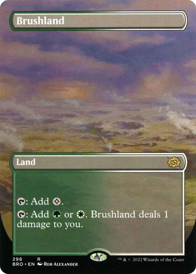 Brushland - Rare Land card from The Brothers' War