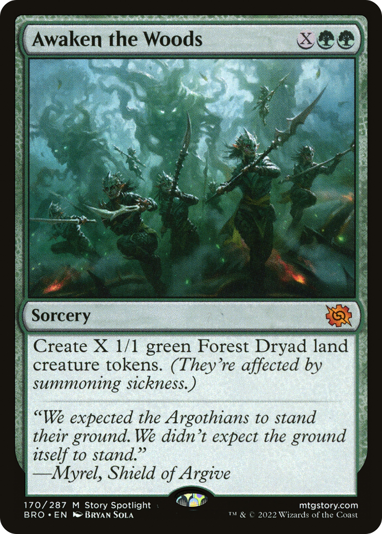 Awaken the Woods - Mythic Sorcery card from The Brothers' War