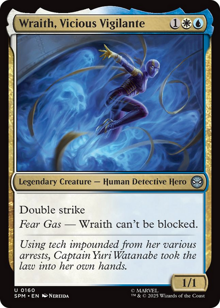 Wraith, Vicious Vigilante - Uncommon Legendary Creature — Human Detective Hero card from Marvel's Spider-Man