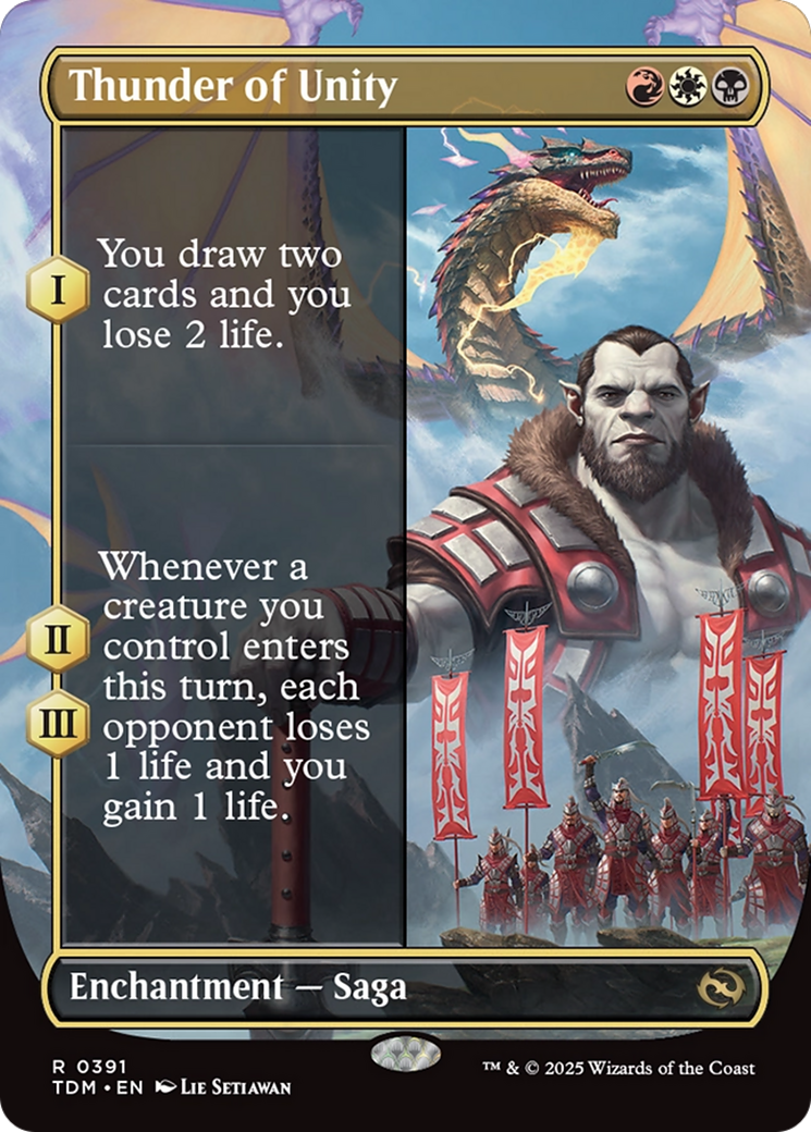 Thunder of Unity - Rare Enchantment — Saga card from Tarkir: Dragonstorm