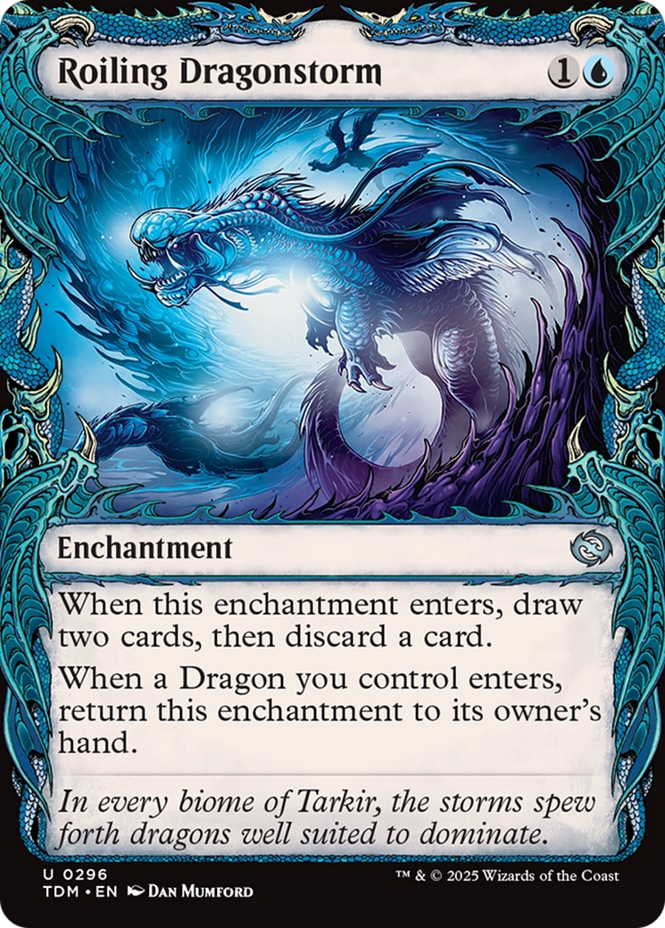Roiling Dragonstorm - Uncommon Enchantment card from Tarkir: Dragonstorm