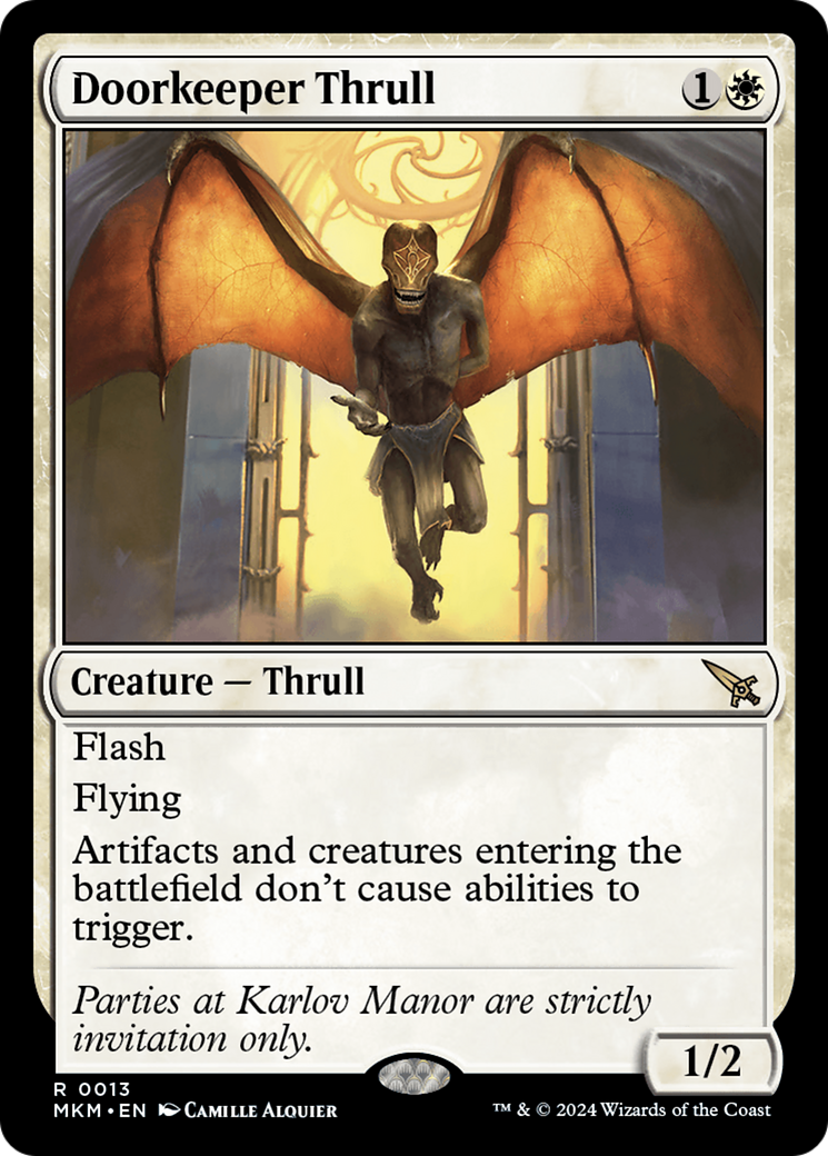 Doorkeeper Thrull - Rare Creature — Thrull card from Murders at Karlov Manor