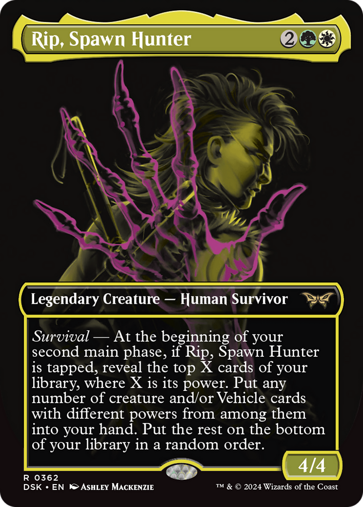 Rip, Spawn Hunter - Rare Legendary Creature — Human Survivor card from Duskmourn: House of Horror