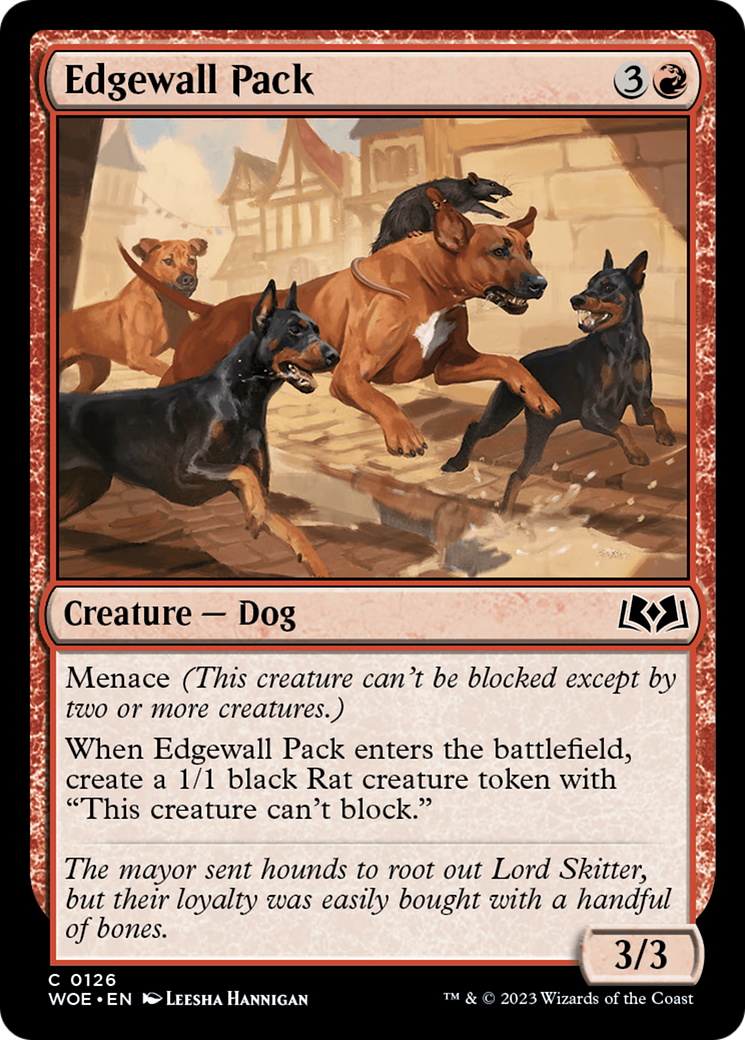 Edgewall Pack - Common Creature — Dog card from Wilds of Eldraine