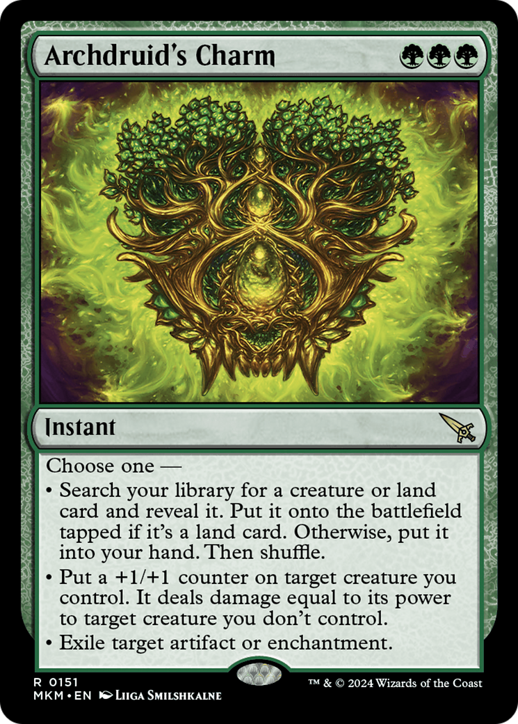 Archdruid's Charm - Rare Instant card from Murders at Karlov Manor