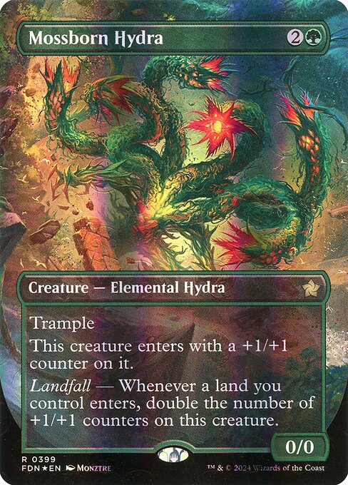 Mossborn Hydra - Rare card from FDN