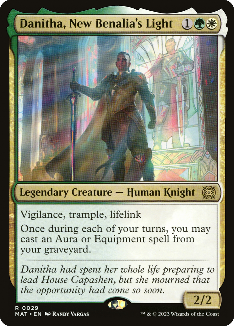 Danitha, New Benalia's Light - Rare Legendary Creature — Human Knight card from March of the Machine: The Aftermath